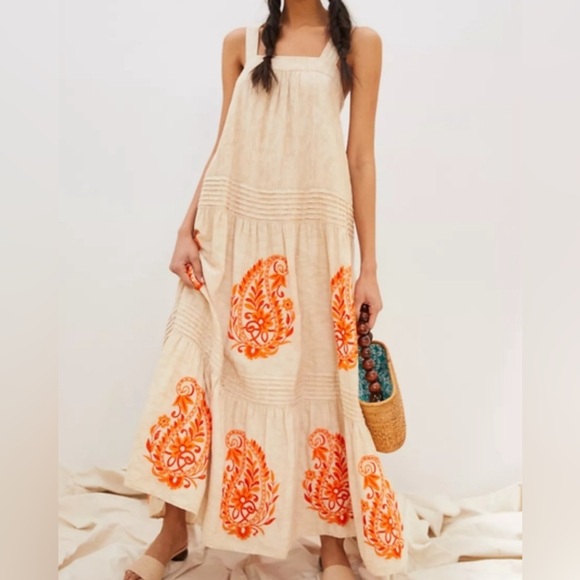 Anthropologie Dresses & Skirts - Anthropologie Felicity Embroidered Maxi Dress